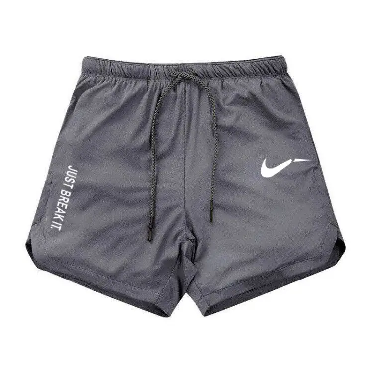 Summer Sport Shorts Men Fitness Sweatpants Compression Short Pants Mens Gym Quick Dry Run Jogging Shorts - Цвет: Темно-серый
