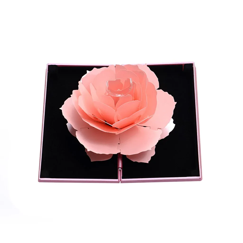 OTOKY обручальное предложение коробка для колец Свадьба церемония кольцо коробка с розой Мода романтическая креативная коробка