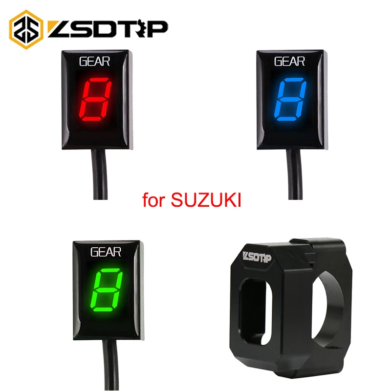 ZSDTRP мотоцикл 1-6 уровень светодиодный индикатор скорости дисплей ECU разъем для Suzuki