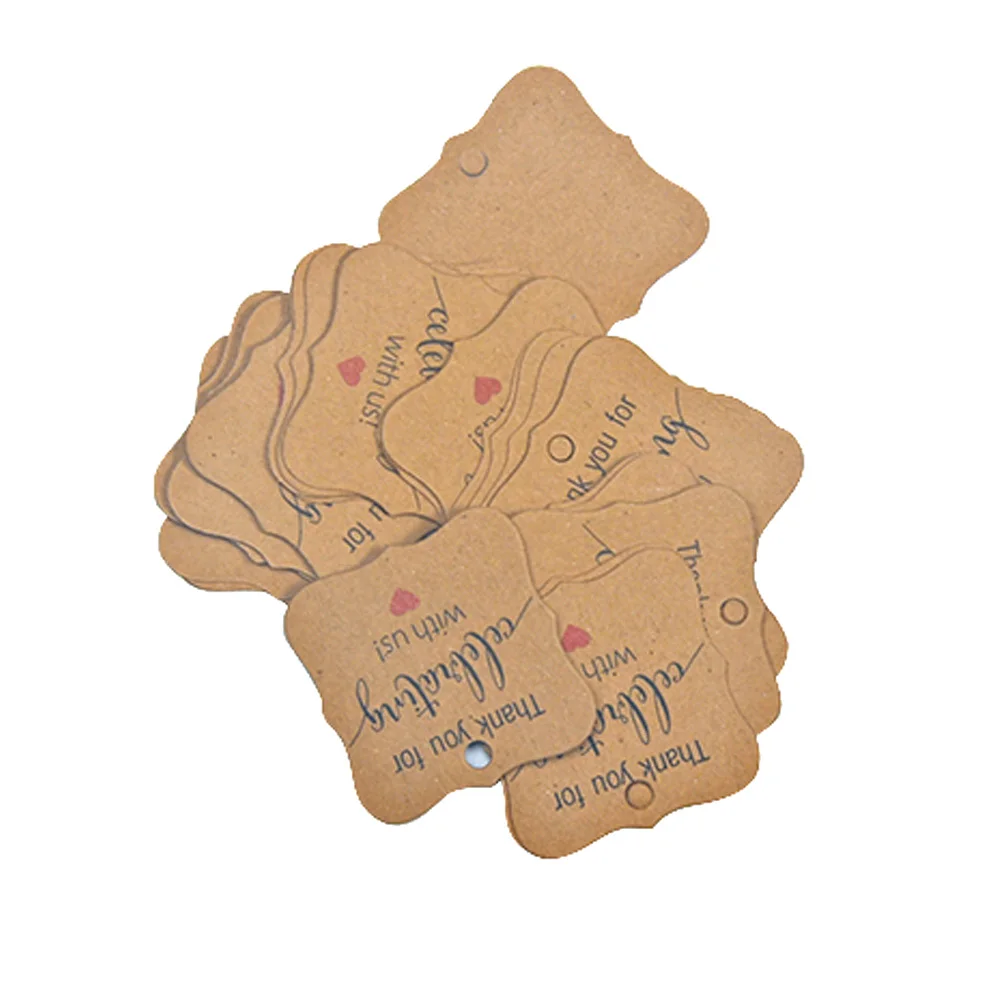 100 шт. рождественские Висячие картонные коробки для багажа вечерние украшения