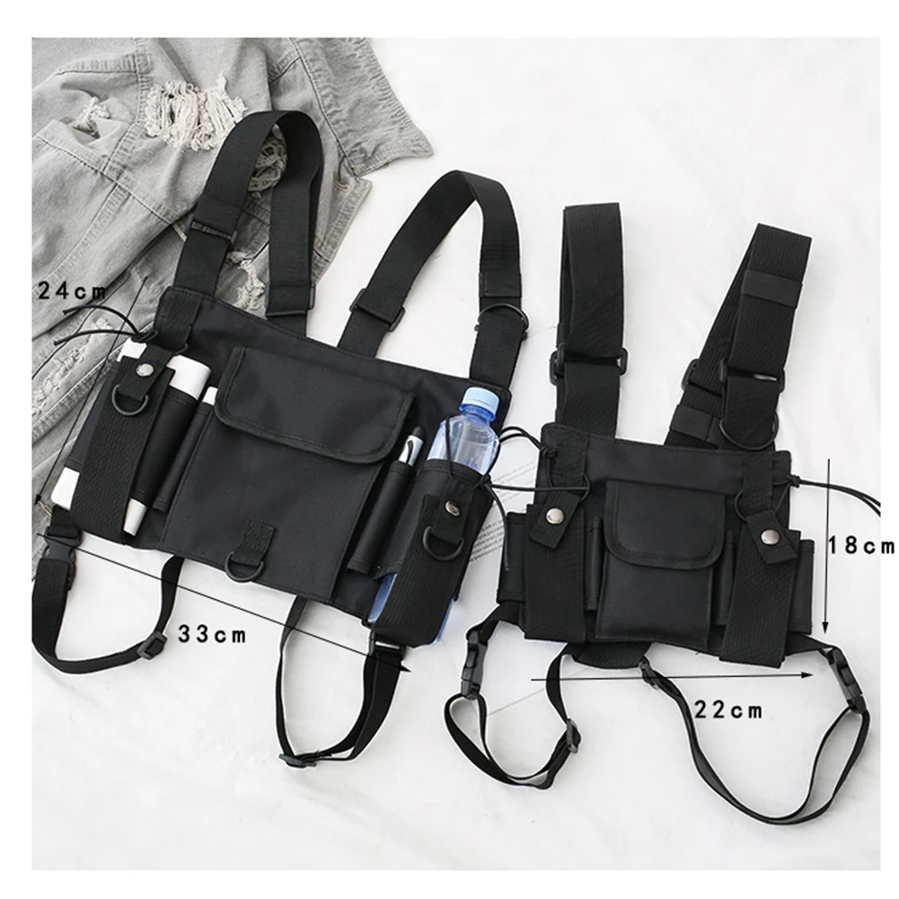 С плечевым ремнем, поясной ремень, тактическая сумка, модная, мульти карманы, жилет, сумка, уличная, унисекс, большая емкость, нагрудная сумка, в стиле хип-хоп