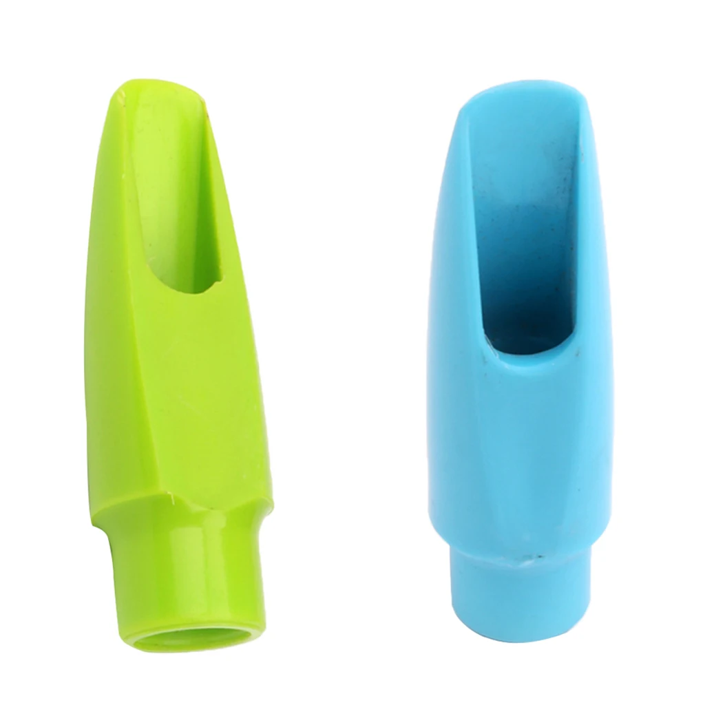 

2 Pieces Alto Saxophone Mouthpieces Sax Replacement Parts, Blue+Green