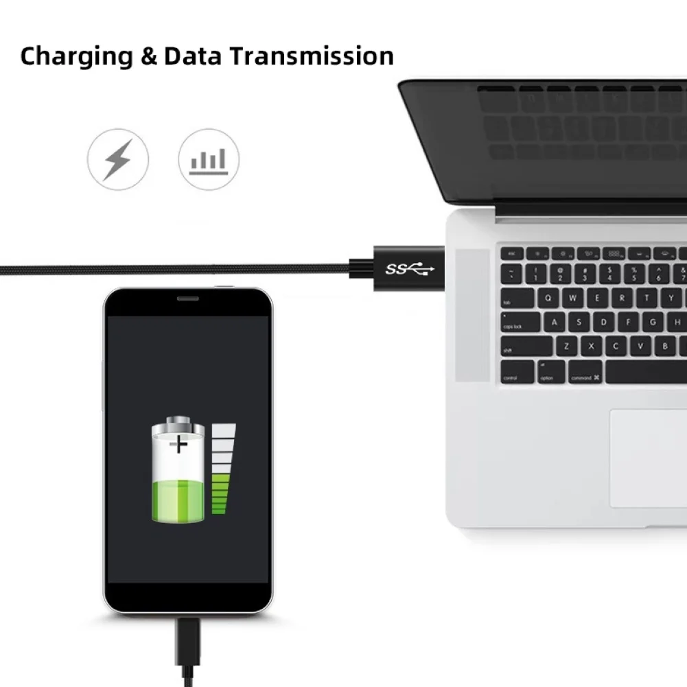 1 м нейлоновый Плетеный Кабель USB 3,0 type-C для быстрой зарядки и передачи данных для Android, кабель для зарядки мобильных телефонов, кабель для передачи данных, микро зарядное устройство