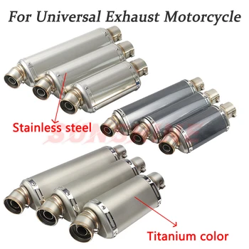 

Motorcross Universal Escape Moto Motorcycle Muffler Exhaust Pipe Pitbike Slip on For Z900 NINJA 400 ZX10R SV650 MT07 K7 K8 ATV