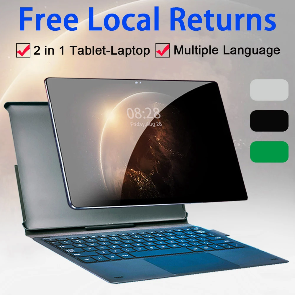 22 New Design 4g Lte 2 In 1 Tablet Laptop 10 5 Inch 19 10 10 Cores Android Tablet With Keyboard Dual Sim Card 13mp Camera Tablets Aliexpress