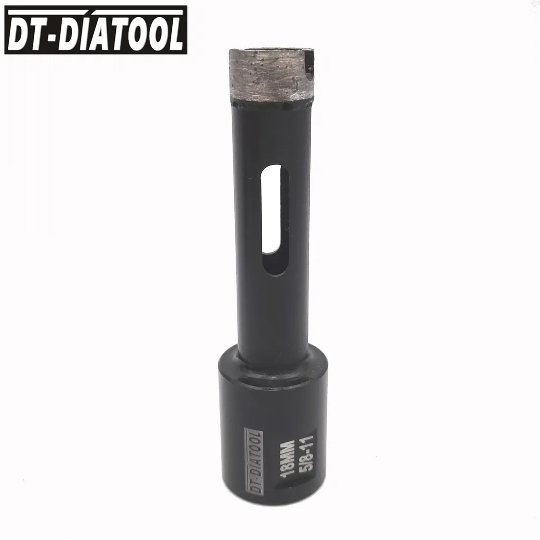 DT-DIATOOL 1pc 5/8-11 Thread Dia18mm Laser Welded Diamond Dry Drilling Core Bits Drill Granite Marble Nature Stone Hole Saw dt diatool 2pcs pk 5 8 11 thread dia 35mm laser welded diamond dry drilling core bits hard granite marble nature stone hole saw