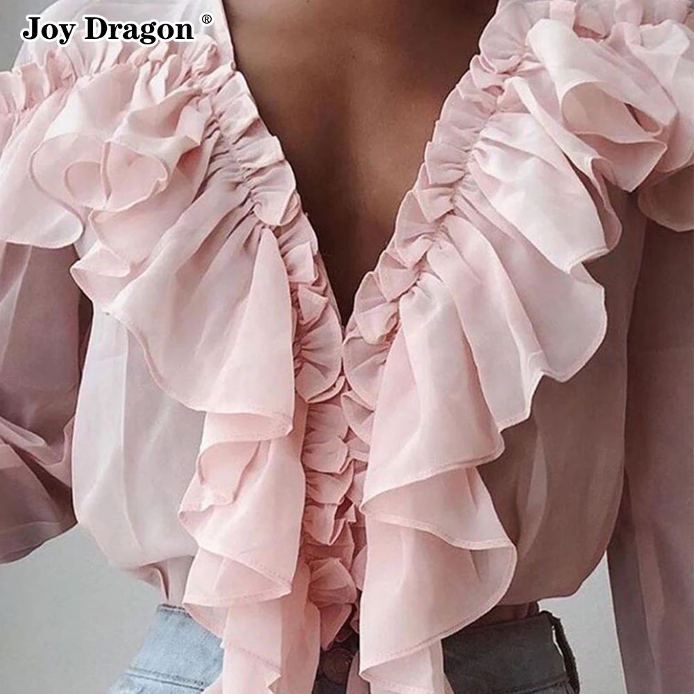 Женская летняя блузка топы свободного покроя с длинным рукавом однотонная Camisa