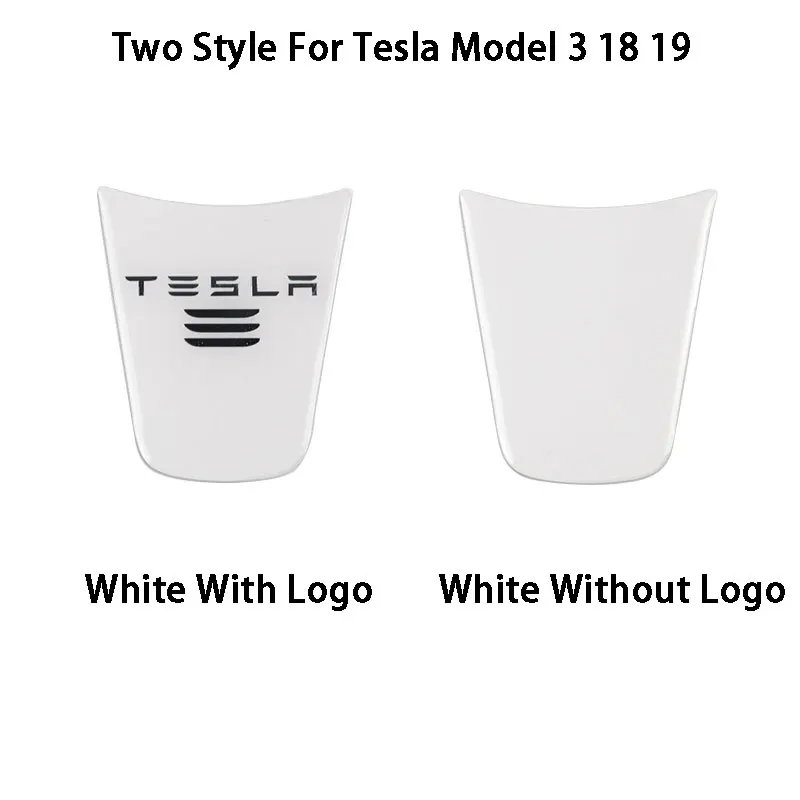 

White Inner Steering Wheel Decor Sticker Cover Trim For Tesla Model 3 18 19
