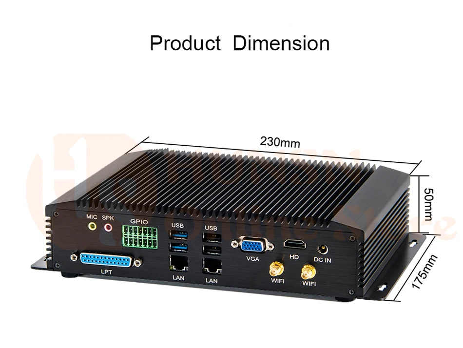 AIM06 Industrial Fanless Mini PC with Intel Core I3/I5, Windows 11 or Linux, 4G, Watchdog, 2LAN, GPIO, 6COM RS232 422 485 Description Image.This Product Can Be Found With The Tag Names Barebone Mini PC, Computer Office, Industrial pc