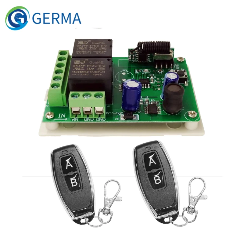 GERMA DC 5 30 в 2 канальный переключатель с пультом дистанционного управления релейный
