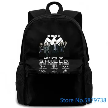 

FREE SHIP 6 Years Of Agents Of Shield 2013 Signature Black New Mens Spring women men backpack laptop travel school adult