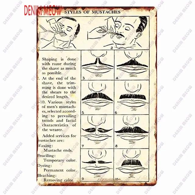 Hair Cutting Retro Plaque Metal Signs BARBER SHOP Vintage Painting Wall Art Posters Cafe Bar Pub Shave & Haircut Home Decor WY28 18