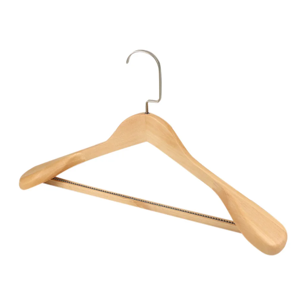 New best selling products High-Grade Wide Shoulder Wooden Coat Hangers- Solid Wood Suit Hanger support dropshipping
