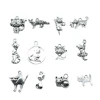 20pcs/lot Cat Pendant Charms Antique Silver Color Small Cat Charms Jewelry DIY Cat Charms For Bracelet Making ► Photo 2/2