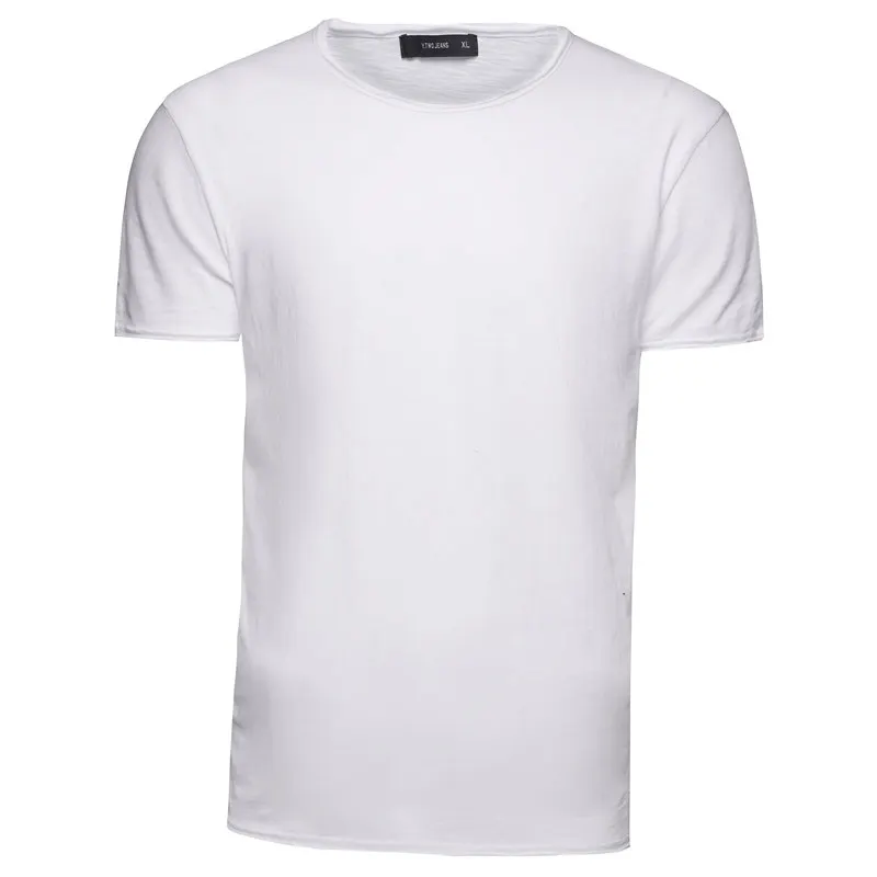 4 Pcs white Модные GustOmerD футболки из 4 предметов, мужские брендовые качественные футболки из 111% хлопка, мужские повседневные облегающие футболки с круглым вырезом, 9 цветов - Цвет: 4 Pcs white