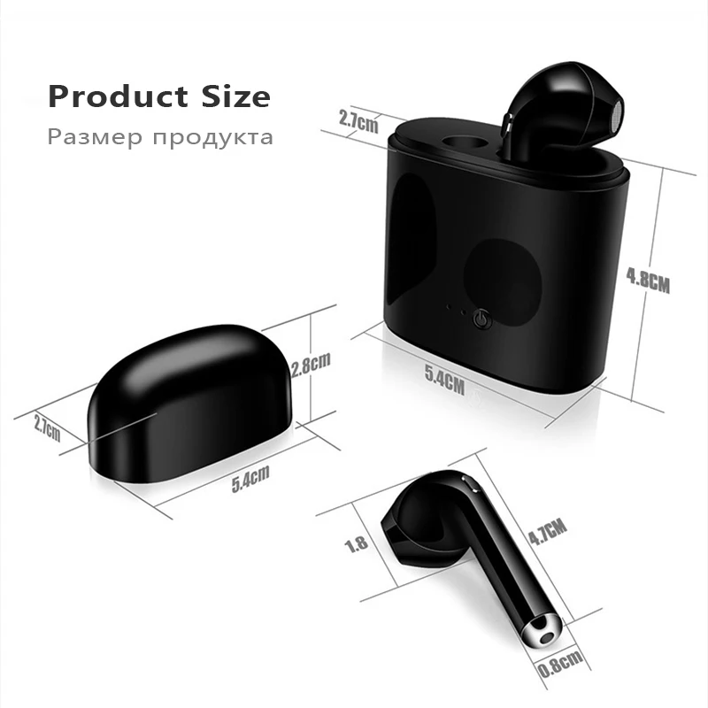 Hot Sale I7s  TWS Bluetooth Earphone Stereo Earbud Wireless Bluetooth Earphones In-ear Headsets For All Smart Phone 5