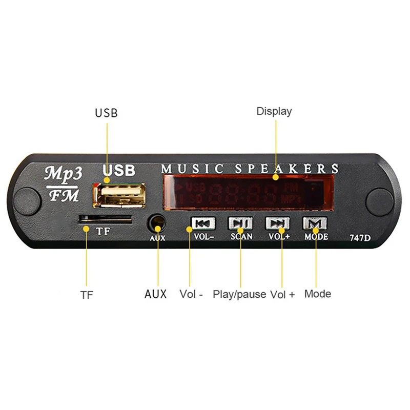Плата усилителя Bluetooth 80 Вт 2 1 канала сабвуфер Усилитель Аудио плата с Aux Fm Tf U Disk