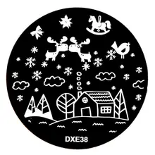 لوحات الأظافر الموضة واضح هلام سيليكون مسمار الفن الختام مكشطة مع غطاء ختم قالب لوحات صورة مسمار ختم لوحة أداة(China)