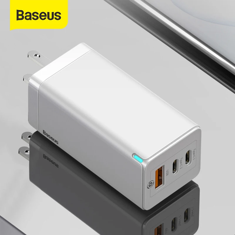 Быстрое зарядное устройство Baseus 65W GaN USB Quick Charge 3 0 Для iPhone 12 PD3.0 US Plug Поддержка FCP AFC SCP QC для Samsung S10 Xiaomi|Зарядные