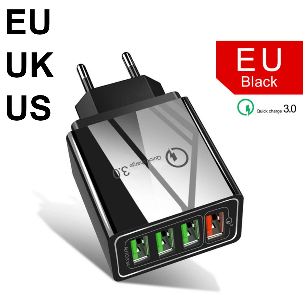 4 USB мульти Быстрая зарядка 3,0 USB зарядное устройство PD usb type C QC3.0 QC турбо настенное быстрое зарядное устройство для телефона для iPhone 11 Pro Max Xiaomi