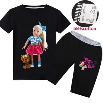

2020 Summer Jojo Siwa Cotton Clothing Set Tracksuits Girls Baby Girl T Shirts + Shorts Pants Toddler Kids Tees Tops Pant Clothes