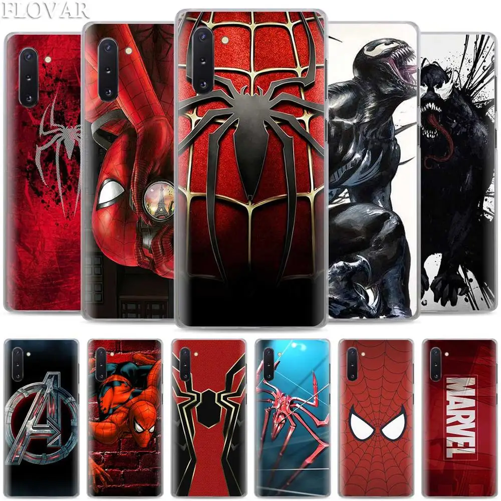

Spiderman Logo Super Phone Cases for Samsung Galaxy Note 10 S10 Plus 5G S10e A30 A40 A50 A60 A70 M40 Hard Cover Coque
