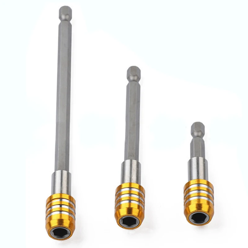 

3Pc Length Quick Release Magnetic Bit Holder 1/4 inch Hex Shank Electric Screw Driver Extension Rod