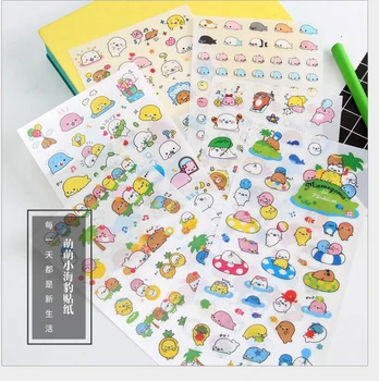 

6 Sheets Cartoon Sea Lion Holiday Stickers DIY Diary Adhesive Sticker Album Stationery School Supplies (kk-005)