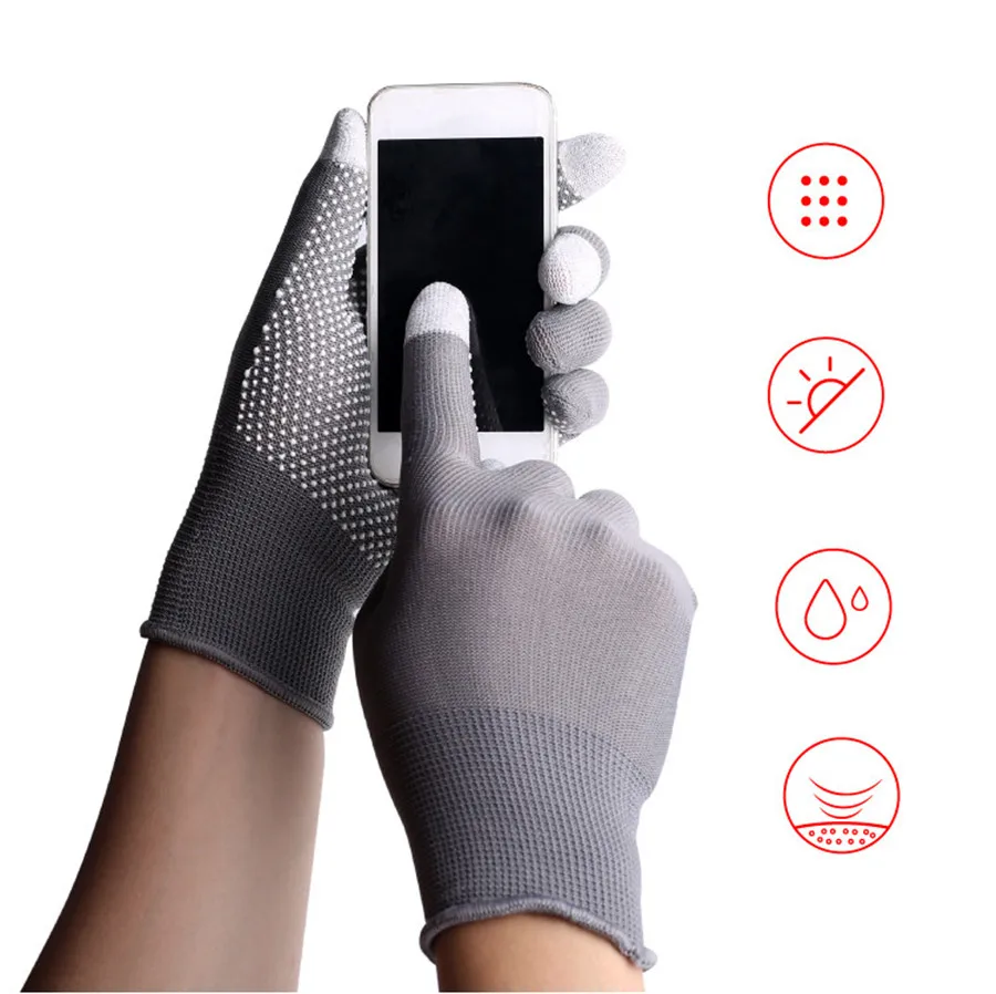 

Sun protection summer thin section short outdoor climbing gloves breathable driving bicycle men and women touch screen gloves
