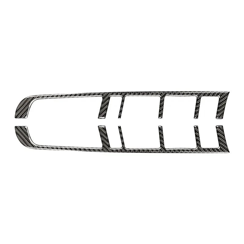 2Pcs 패널 스티커 내열성 내구성 탄소 섬유 중앙 기어 시프트 패널 트림 커버 for Porsche Macan 2014-2021