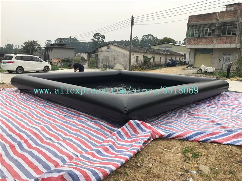 

7-meter black square PVC inflatable pool for children's inflatable swimming pool for sale, can be used for commercial.