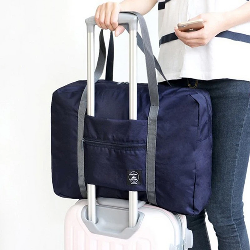 

Waterproof Nylon Travel Bags Women Men Large Capacity Folding Duffle Bag Organizer Packing Cubes Personal Luggage Weekend Bag