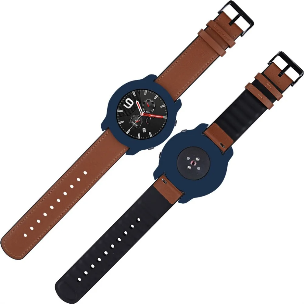 Силиконовый ремешок для часов+ защитный чехол для Xiaomi Huami AMAZFIT GTR 47 мм чехол крышка Полный Корпус рамка защитный чехол+ ремешок на запястье