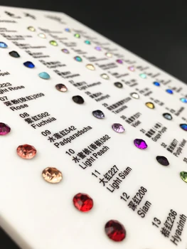 

Pointback Glass Crystal Rhinestones Color Card Color Chart Crystals Stones Color Picture Color Plate Pointback Glass Drill Icon