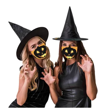 

1PC Adult Printed Mask Halloween Printing Party Mouth Cover With 1 Filter Ear Straps Add Nose Strip Mask Dust-Proof mascarilla