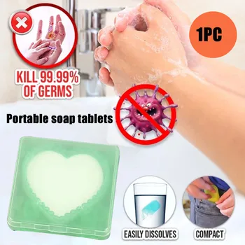 

20pcs Disposable Boxed Soap Paper Travel Portable Hand Washing Scented Slice Sheets Mini Soap Paper Outdoors Clean Tools