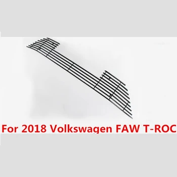 

Chrome Front Mesh Grill Bumper Front Mesh Grille Bonnet Lnsert Styling Molding Garnish For FAW Volkswagen T-ROC