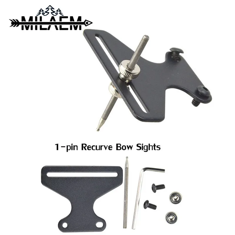 

2 Pcs Recurve Bow Single Needle Archery 1 Pin Bow Sight Single Pin Shooting Hunting Accessories Outdoor Sports