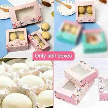 

1pc Multi Purpose Cookies Packing Box Candy Windowed Cake Cup Wedding Boxes For 2/4/6 Party DIY Package Cake Cupcake Pin Ro M0R7