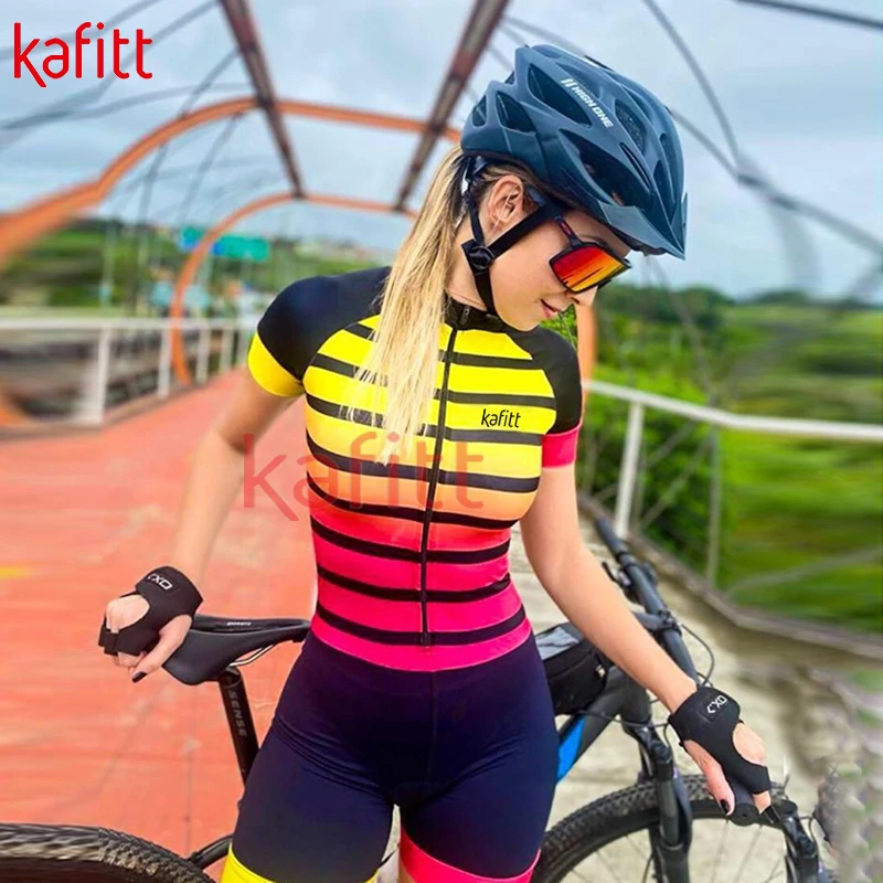 Kafeet Pro equipo nuevo de las mujeres de Triatlón de camiseta ropa ciclismo cumpleañeras Casual desgaste de ciclismo de manga corta ir conjunto total|Conjuntos de ciclismo| AliExpress