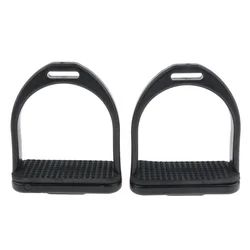 Black Western Stirrups Safety Bendy Horse Riding Equestrian for Men Women Childrens