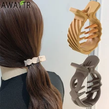 

AWAYTR Women Simple Hair Claw Horsetail Hair Clip Hair Accessories Hairpins Female Ponytail New Girl Hairbands Hairgrip Headwear