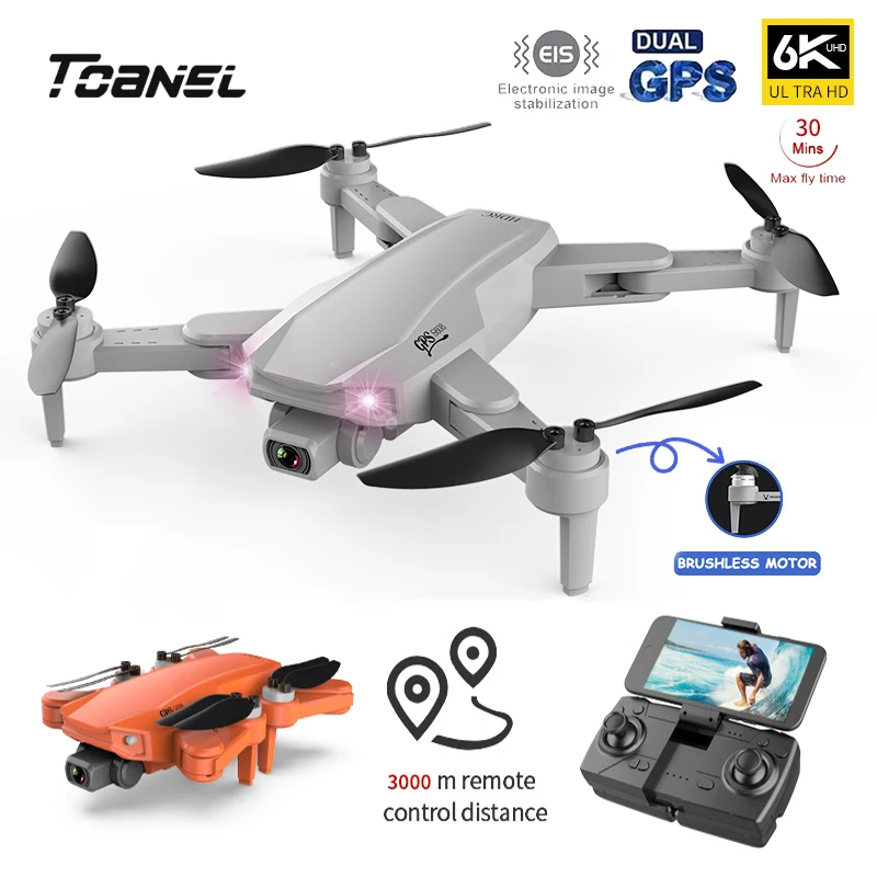 US $71.91 2021 New S608pro GPS Drone 6K 5G WiFi FPV Dual Camera Aerial Photography Brushless Foldable Quadcopter RC Distance 3000M