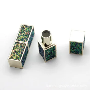 

Hot Sale Cheap Magic Color Lipstick Tube Eco Friendly Spot Plastic Square Lip Balm Container Packaging 20pcs/lot