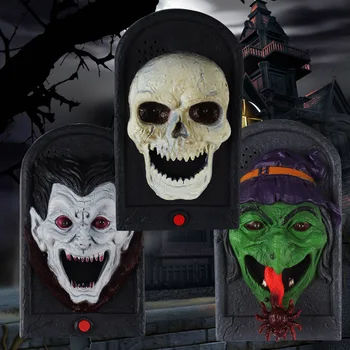 

Ghost Door Bell Halloween Novelty Door Decorations Witch Skull Vampire Teeth Horror Prop Doorbell Haunted House Escape Bar Scary