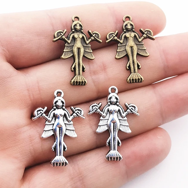 10Pcs Lilith Innana Ishtar Pendant Charms Demon Sigil Pendant Luciferian  Satanic Talisman Charms DIY Making Jewelry