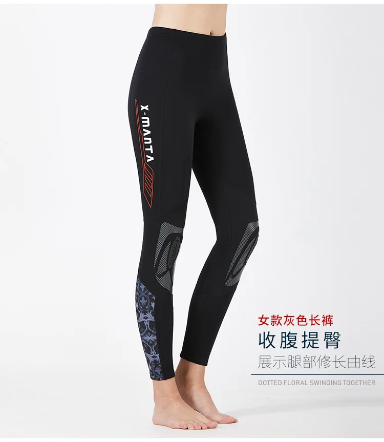3mm Wetsuit Neoprene Men and Women Thickened Warm Winter Swimming Trunks Trousers Split Cold-proof Surfing Snorkeling Equipment