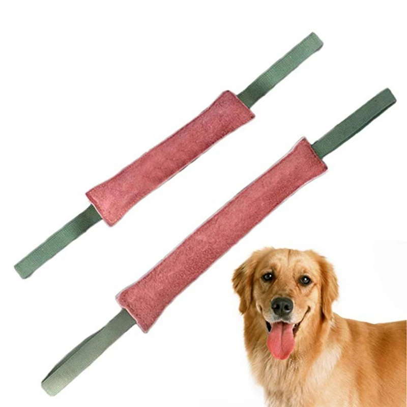 20 30 40cm Dog Bite Tug Toy For Aggressive Chewers Leather Pet Training Rod Bite Pillow Dog Tear Toys with Handle Chew Molar