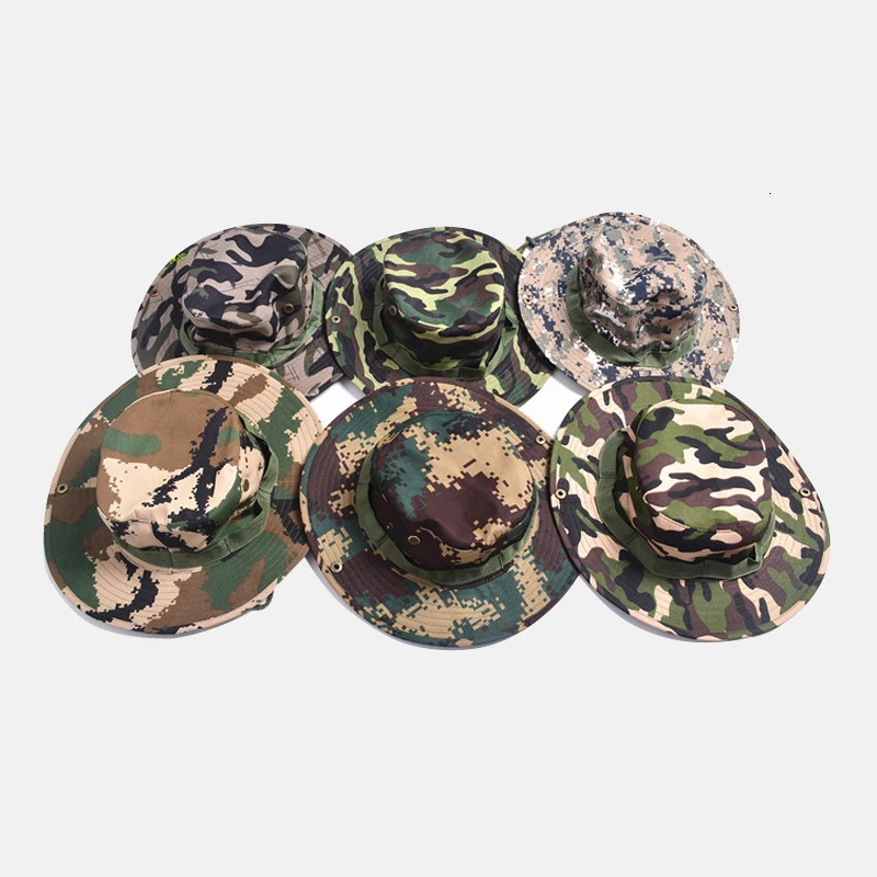 Multicam Tactical Airsoft Sniper Camouflage Bucket Boonie Hats Nepalese Cap SWAT Army Panama Military Accessories Summer Men