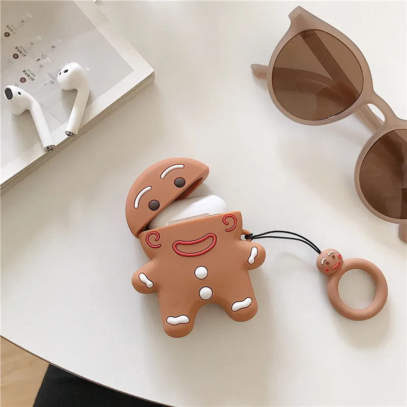 Цветной медведь чехол для наушников Airpods милый чехол мягкий силиконовый наушник чехол для Airpods 1 2 чехол для наушников кольцо ремешок крышка